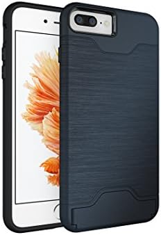 iPhone 6s Case, Ixt Impact Resistant Protective Shell iPhone 6S Wallet Cover Shockproof Rubber Bumper Case Anti-Scratches Hard Cover Skin Card Slot Holder for iPhone 6 6S 4.7 inch (Deep Blue)