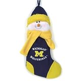 Michigan Wolverines NCAA Snowman Holiday Stocking (22)