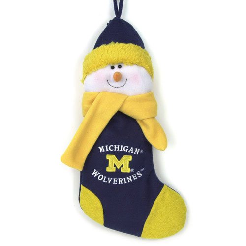 Michigan Wolverines NCAA Snowman Holiday Stocking (22)