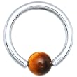 14 Gauge Tigers Eye Natural Stone BCR - 3/8"