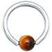 14 Gauge Tigers Eye Natural Stone BCR - 3/8"