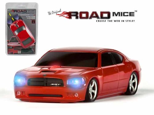 Dodge Charger Wireless Optical Computer Mouse (Red)
