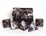 Black Marble 7-piece Dice Set