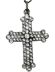 18kt Yellow Gold Old-miners Cut Diamond Cross