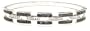 Sterling Silver Black and White Diamond Bangle Bracelet (1 1/2 cttw)