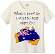 WHEN I GROW UP I WANT TO VISIT AUSTRALIA - BigBoyMusic Youth Designs - White T-shirt