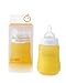 Coddletime Borosilicate (Laboratory Grade) Glass Bottle with Silicone Bottle Wrap, Orange