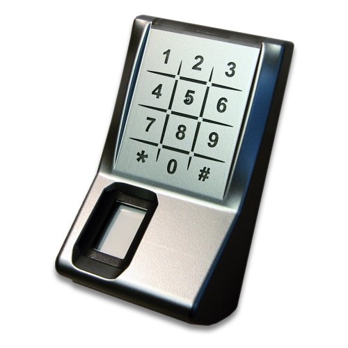 e-DATA 401ADU-SL Fingerprint Biometric Security Keyless Door Entry, Standalone Indoor Outdoor Professional Grade, Silver