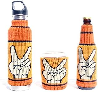 Sockit Peace | The Knitted Koozie Revolution | For a Can, Bottle, Jar, or Canteen