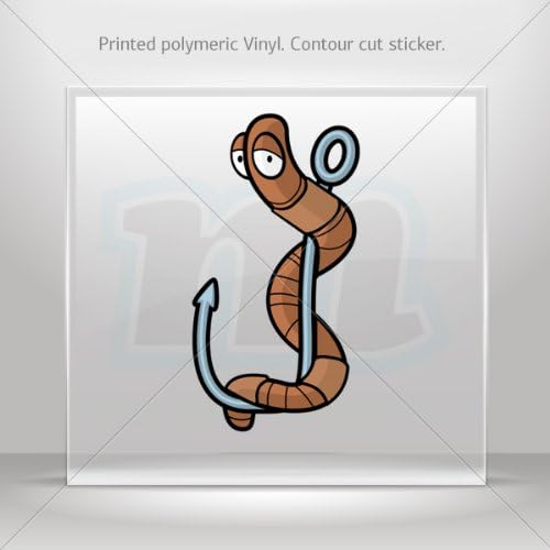 Decals Sticker Cartoon Warm On Fishing Hook Tablet Laptop Weatherproof Sports Motorbike 0500 XR9X4