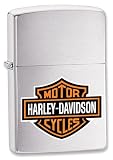 Zippo Harley Davidson Bar and Shield Brushed Chrome Lighter