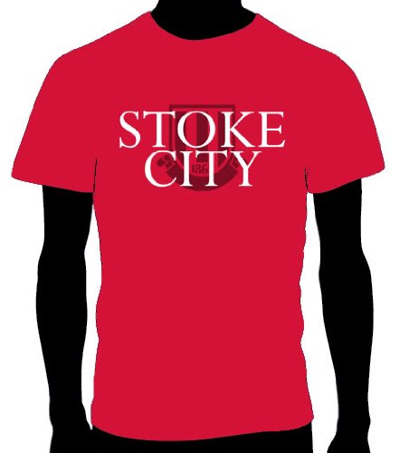 Stoke City Essential Logo Soccer Tee, Adult 3X-Large - Red