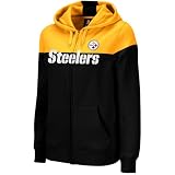 Reebok Pittsburgh Steelers Women's Football Full Zip Hooded Sweatshirt (XX-Large)