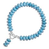 Larimar Bead Bracelet (7.75 Inch)