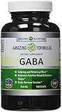 Amazing Nutrition Gaba ( Gamma Aminobutyric Acid) 750 Mg, 100 Capsules