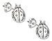 STERLING SILVER MINI LADYBUG EARRINGS ON POSTS title=