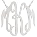 CoolStyles USA Made Monogram Sterling Silver Custom Pendant (Made in USA)