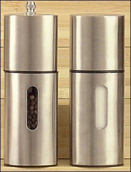 Buy 18/8 Stainless Steel 6″ Pepper Mill + Shaker Set