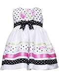 Rare Editions Baby-Girls Infant Dot and Floral Shantung Dress