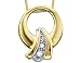Diamond Circle Pendant in Yellow Gold with Chain