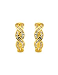 Trendy, Jewelry Cz Swiss Machine Cut, Diamond 24 Pcs Diamond 1.3 Mm, Gold Coating 5 Microns Thick Diamond Earrings