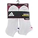 adidas Women's Athletic Cushioned No Show Socks with Arch Compression (6-Pair), White/Night Flash Purple/Flash Pink/Green Beauty/Solar Pink/Solar Blue, Medium