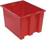 IMAGE OF Quantum SNT195RD 19-1/2-Inch by 15-1/2-Inch by 13-Inch Stack and Nest Tote, Red, 6-Pack