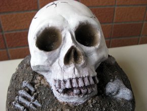 ドクロの蚊遣り　色変化シリーズ　スカル