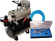 Fine Detail .2 DUAL-ACTION AIRBRUSH-TANK AIR COMPRESSOR
