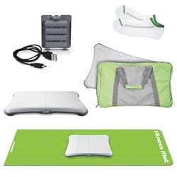 dreamGEAR 5-In-1 Fitness Bundle for Nintendo Wii Fit - Green / Grey