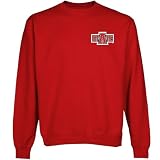 NCAA Arkansas State Red Wolves Red Logo Applique Crew Neck Fleece Sweatshirt