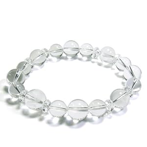 【クリックで詳細表示】新宿銀の蔵 12mm玉四神獣手彫り水晶 カット水晶・水晶ブレスレット 長さ約20cm (メンズLLサイズ) 【天然石/パワーストーン/四神ブレスレット】