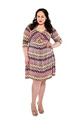 Plus Size Chevron Print Elastane/Polyester/Spandex  Dress