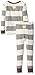 Burt's Bees Baby Baby Boys Rugby Stripe Organic Pj Set, Heather Grey, 3 Toddler
