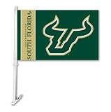 NCAA South Florida Bulls Car Flag with Free Wall Brackett