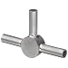 STC-06/3 Stainless Steel Hypodermic Tubing Connector , 6 Gauge, 3-Way (Pack of 10)