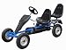 2-SITZ Rennkart Go-Kart Gocart Kinder Tretauto Cart Gokart Kinderfahrzeug Blau