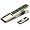 Rhodium with Dark Green Alligator