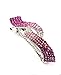 Women's Rhinestone Metal Hair Barrette Clip Hair Pin Antique Silver IMB2102
