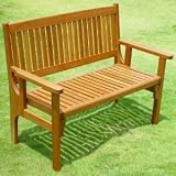 Trueshopping Space Saving Foldaway 2 Seat Hardwood Garden / Patio Bench
