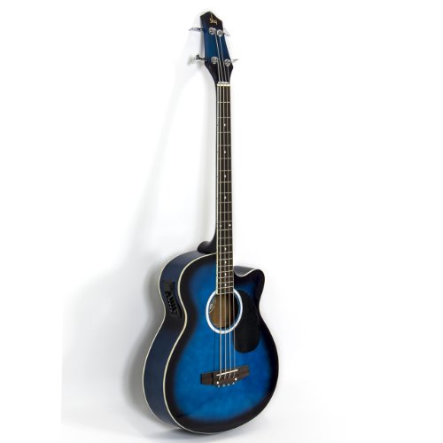 Blue Electric Acoustic Bass Guitar w/ Equalizer Blue Electric Acoustic Bass Guitar w/ Equalizer