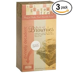 123 Gluten Free Divinely Decadent Brownie Mix, 24.5-Ounce Boxes (Pack of 3) by Gluten Free Brownie Mixes