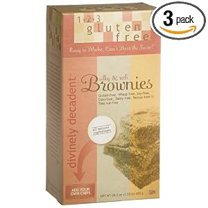 123 Gluten Free Divinely Decadent Brownie Mix, 24.5-Ounce Boxes (Pack of 3)