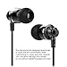 Earphones, VEGO 3.5mm Jack Metal Aluminum Magic Sound Stereo Rich Bass In Ear Headphones Earbuds with Mic Microphone, Remote and Volume Control - Black