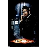 (24x36) Doctor Who (Smoke, Doctor & The Tardis) TV Poster Print