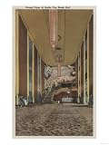 New York, NY - Radio City Music Hall Grand Foyer Premium Poster Print, 18x24
