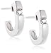 9ct White Gold AME102982 Ladies 0.15ct Diamond Hoop Earrings