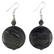 Handmade Green Quartz Dangle Earrings With Antiqued Silver Beads