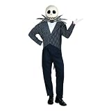 WITH MASK Std Size Men (42-46 Jacket) Deluxe Jack Skellington Costume (Pants not included)