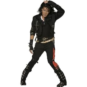LICNSD MICHAEL JACKSON BAD FANCY DRESS 7PIECE COSTUME L